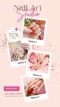 Nail Salon Ad Template Instagram Story