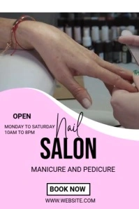 Nail salon Poster template