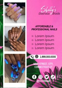 Nail Salon A5 template