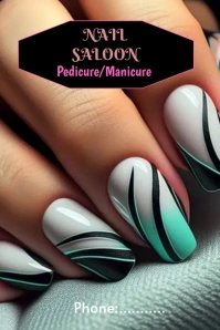 Nail Salon Pinterest Graphic template