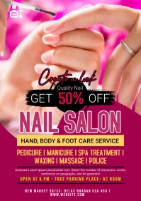 Nail Salon Flyer A1 template