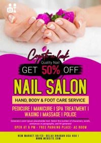 Nail Salon Flyer A3 template