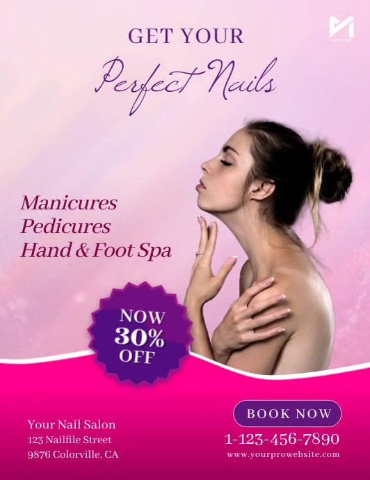 Nail Salon Flyer Template Postermywall