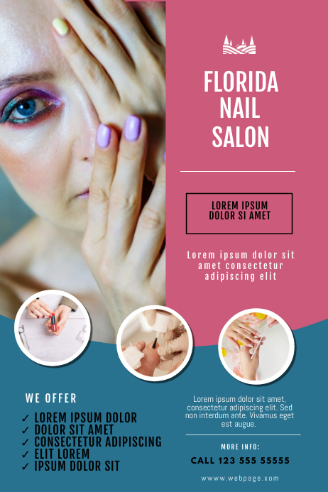 Nagelstudio Flyer Vorlage Vorlage Postermywall