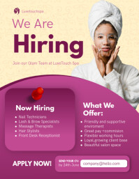 Nail Salon Job Hiring Flyer Templates