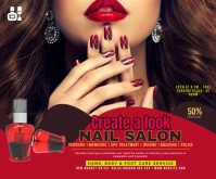 Nail Salon Medium Rectangle template