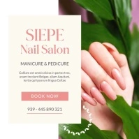 nail salon minimal advertisement pastel color Iphosti le-Instagram template