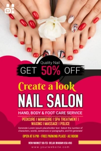 Nail Salon Pinterest Graphic template