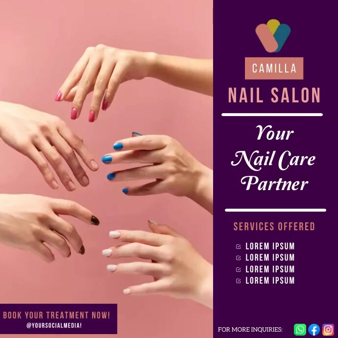 Nail Salon Poster Design at Samuel Goggins blog