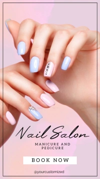 nail salon template História do Instagram