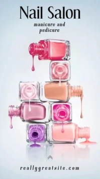 nail salon template História do Instagram