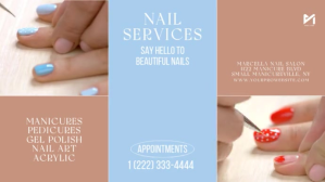 Brun Nail Salon Services Digitalt display Template
