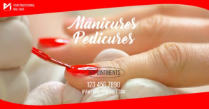 Nail Salon Video Ad Facebook Facebook-Anzeige template