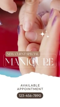 Nail Salon Video Ad Template for Beauty and Spa Services Instagram Story