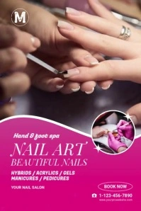 Nail Salon Video Poster Plakkaat template