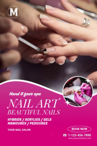 Nail Salon Promotional Video | Beauty Spa Services Flyer Poster template