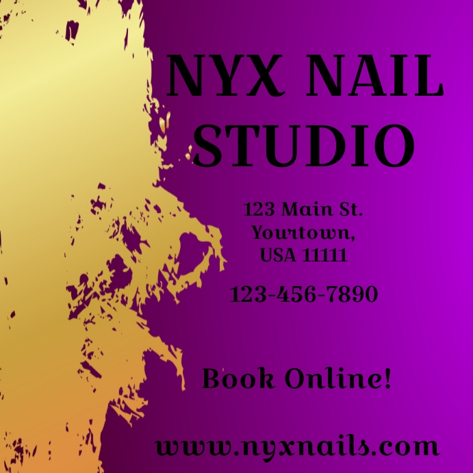 Plantilla de Nail studio flyer PosterMyWall