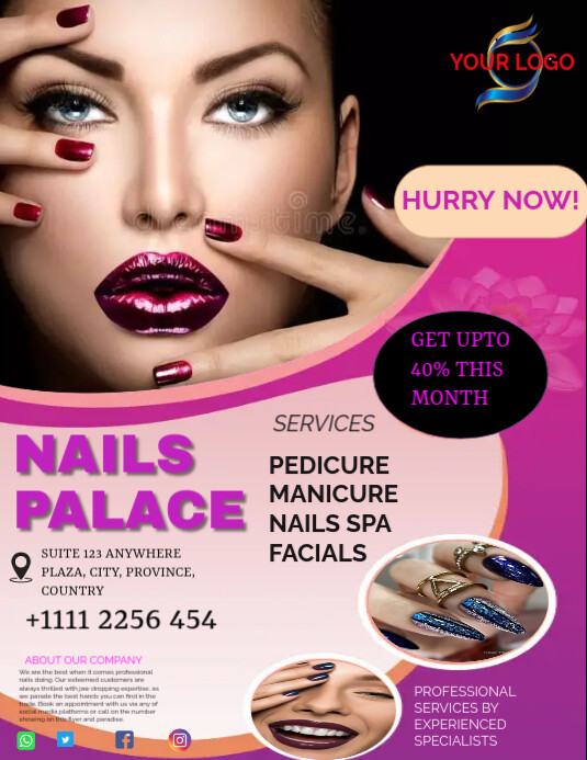Nail Tech Flyer Template PosterMyWall