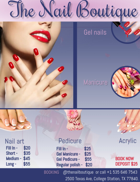 Nail tech salon Template PosterMyWall