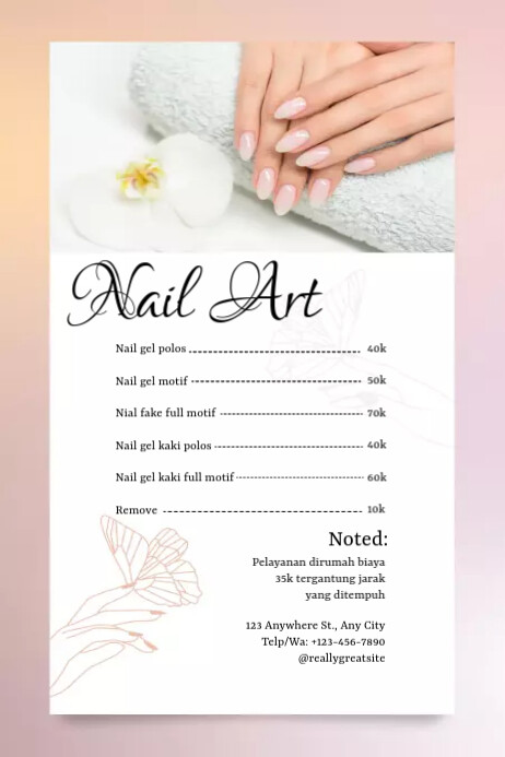 Nails Art Template | PosterMyWall
