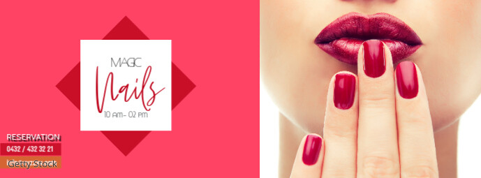 Nails Salon Manicure Offer Special Banner Ad Copertina Facebook template