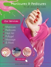 NAILS SERVICES Flyer Pamflet (VSA Brief) template