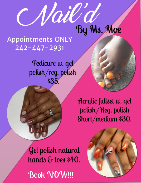 Nails Spa, Manicure and Pedicure flyer Pamflet (VSA Brief) template