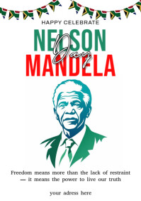 Nalson Mandela Day Post Editable A4 template