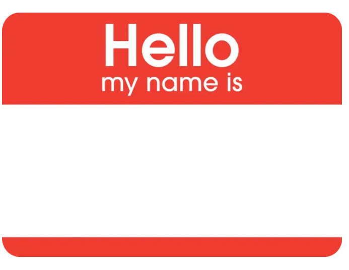 Name Badge Tag Sticker Template Flyer (US-Letter)