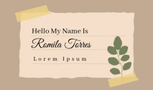 Cokelat Botanical Name Tag Tag Template