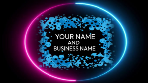 NAME TAG BLUE BACKGROUND VEDIO Digitalt display (16:9) template