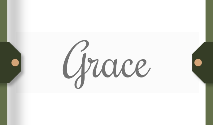 Grace Name Script Grace Name Tag