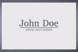 สีขาว Guest Speaker Announcement Etichetta Template