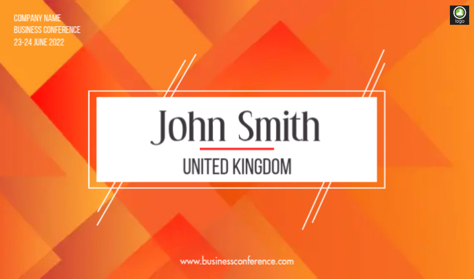 Committee Tag Design Examples White Business Conference Tags Template | PosterMyWall