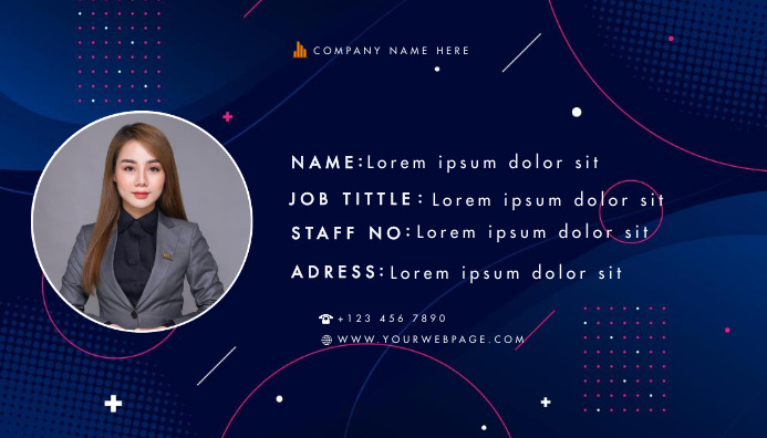 Name Tag Card Design Example Name Tag Template | PosterMyWall