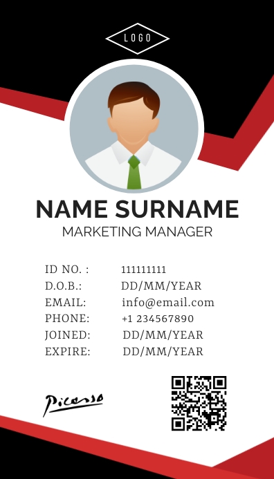 Name Tag Card Design Example name tag Template | PosterMyWall