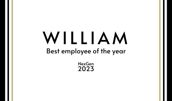 name tag employee of the year Template | PosterMyWall