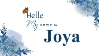name tag for kids Wizytówka template