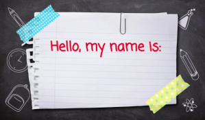 Putih Name Tag Tag Template