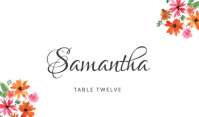 White Table Name Card Tag Template
