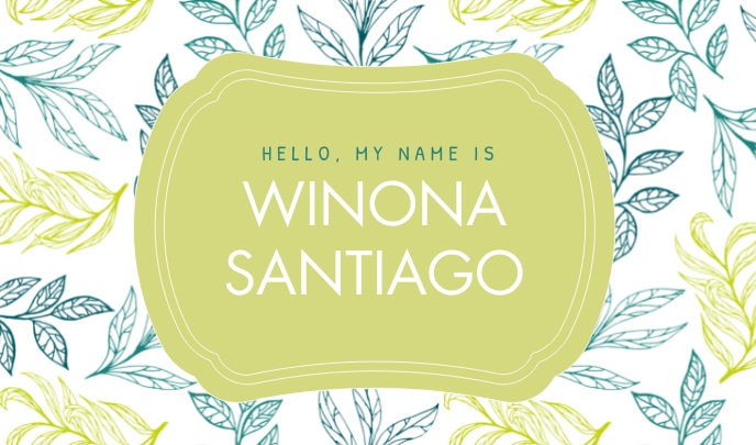 Name Tag Template Etiqueta