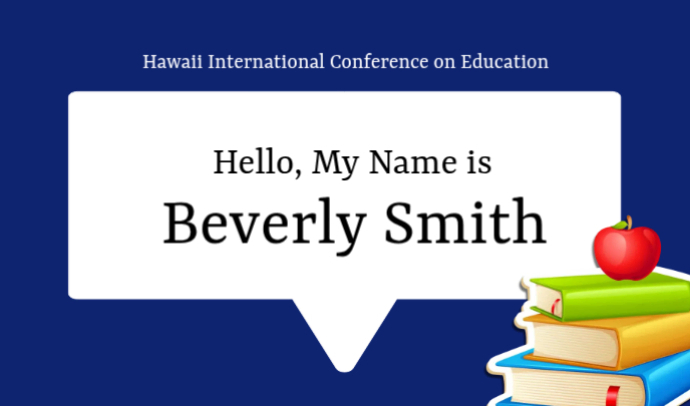 Plantilla de Conference Name Badge Etiquetas | PosterMyWall