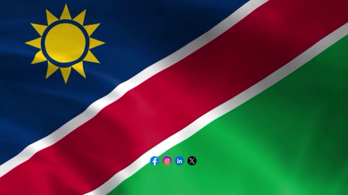 Namibia Waving Flag Digital Display (16:9) template