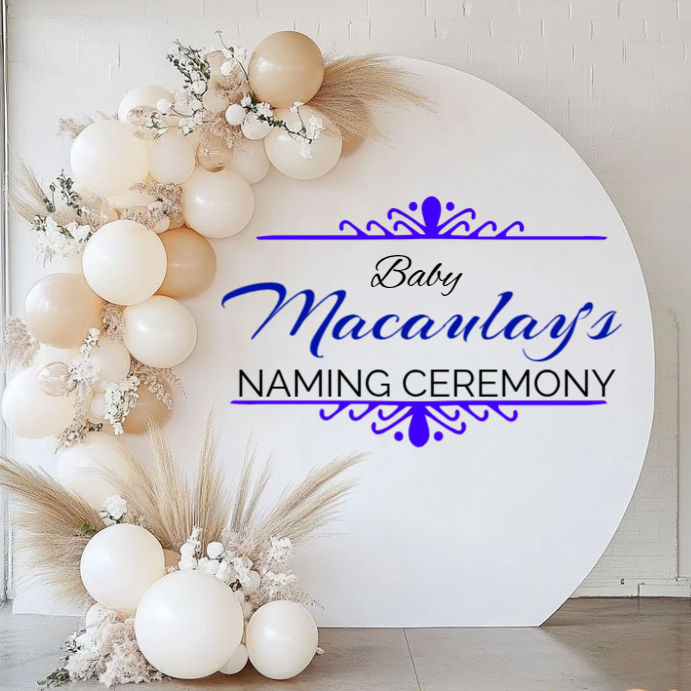 Naming Ceremony Backdrop Template PosterMyWall naming-ceremony-backdrop-template-postermywall