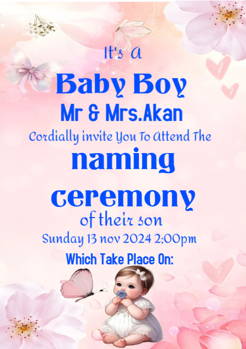 Naming Ceremony Template | PosterMyWall