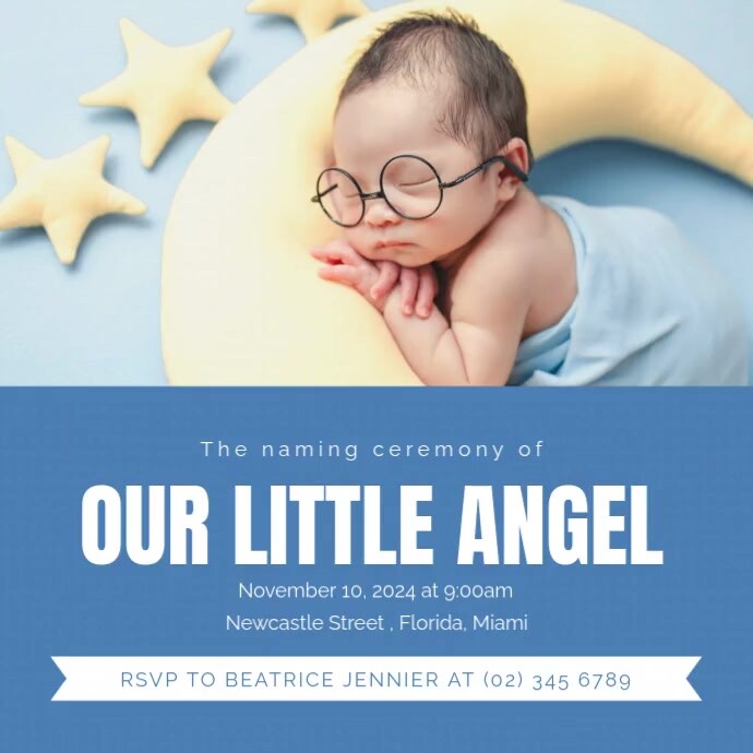 Naming Ceremony Instagram Post template
