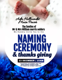 naming ceremony Ulotka (US Letter) template