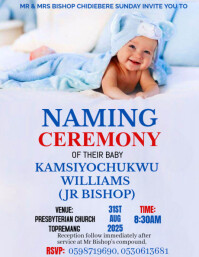Naming ceremony Flyer (Letter pang-US) template