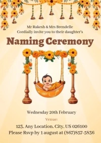 Naming Ceremony Event A4 template