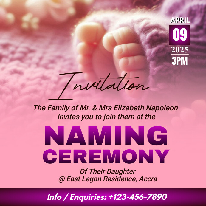 Naming Ceremony Event Template | PosterMyWall